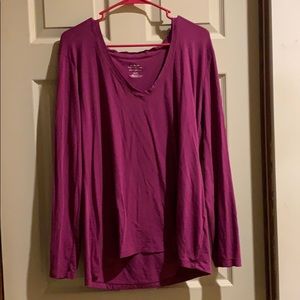 v neck shirt MAGENTA color